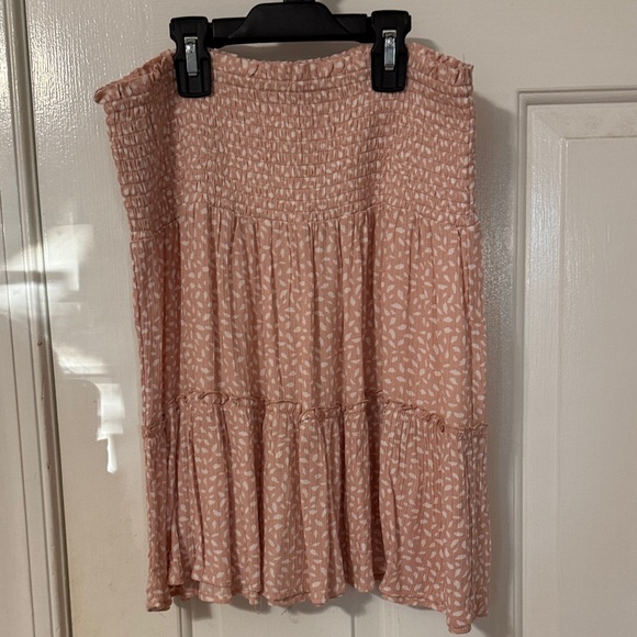 Hippie Rose Blush Smocked Midi Skirt - Picture 1 of 1